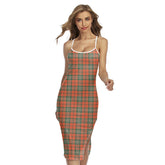 Scott Ancient Tartan Plaid Back Cross Cami Dress