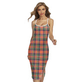Stewart Royal Ancient Tartan Plaid Back Cross Cami Dress