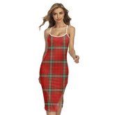 MacLay Modern Tartan Plaid Back Cross Cami Dress