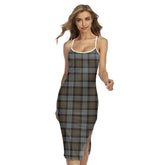 Stewart Old Weathered Tartan Plaid Back Cross Cami Dress