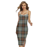 MacLeod of Harris Weathered Tartan Plaid Back Cross Cami Dress