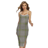 Burns Check Tartan Plaid Back Cross Cami Dress