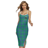 Irvine Ancient Tartan Crest Back Cross Cami Dress