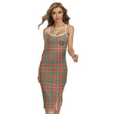 MacKinnon Ancient Tartan Crest Back Cross Cami Dress