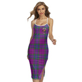 Wardlaw Modern Tartan Crest Back Cross Cami Dress
