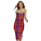 Cameron of Lochiel Modern Tartan Crest Back Cross Cami Dress