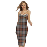 Cameron of Erracht Weathered Tartan Crest Back Cross Cami Dress