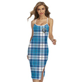 Roberton Tartan Crest Back Cross Cami Dress