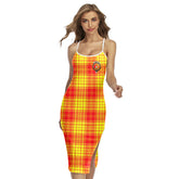 MacMillan Tartan Plaid Tartan Crest Back Cross Cami Dress
