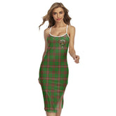 MacKinnon Hunting Modern Tartan Crest Back Cross Cami Dress
