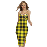 MacLeod of Lewis Modern Tartan Crest Back Cross Cami Dress