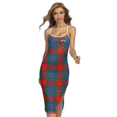Mar Tartan Crest Back Cross Cami Dress