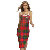 Stewart of Appin Modern Tartan Crest Back Cross Cami Dress