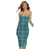 Hamilton Hunting Ancient Tartan Crest Back Cross Cami Dress