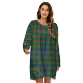 Aiton Tartan Crest Loose Crew Neck Dress