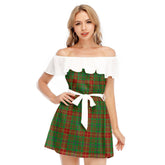 Fulton Tartan Plaid Off-shoulder Dress With Ruffle
