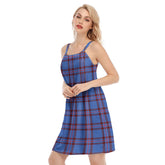 Elliot Modern Tartan Plaid O-neck Cami Dress