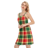Gibbs Tartan Plaid O-neck Cami Dress
