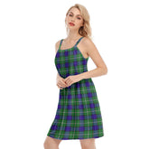 Alexander Tartan Plaid O-neck Cami Dress