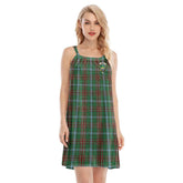 Gayre Tartan Crest O-neck Cami Dress