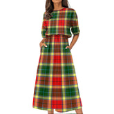 Gibbs Tartan Plaid Women's Elastic Waist Dress