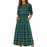 Forsyth Ancient Tartan Plaid Women's Elastic Waist Dress