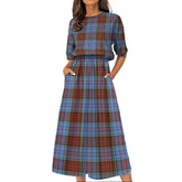 Anderson Modern Tartan Plaid Women's Elastic Waist Dress