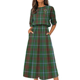 Gayre Tartan Crest Women's Elastic Waist Dress