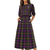 MacDonald Modern Tartan Crest Women's Elastic Waist Dress