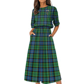 Forsyth Ancient Tartan Crest Women's Elastic Waist Dress