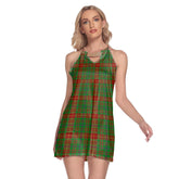 Fulton Tartan Plaid Round Neck Above Knee Dress