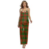 Menzies Green Modern Tartan Plaid Cami Pajamas Sets