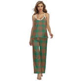 Menzies Green Ancient Tartan Plaid Cami Pajamas Sets