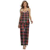 Norwegian Night Tartan Plaid Cami Pajamas Sets