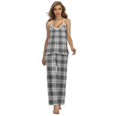 Douglas Grey Modern Tartan Plaid Cami Pajamas Sets