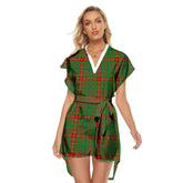 Fulton Tartan Plaid Stand-up Collar Casual Dress With Belt