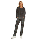 Stewart Old Weathered Tartan Plaid Women's Pajama Suit