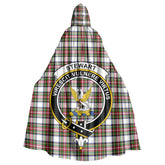 Stewart Dress Modern Tartan Crest Hooded Cloak