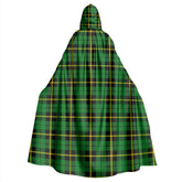 Wallace Hunting Green Tartan Plaid Hooded Cloak