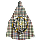 Stewart Dress Ancient Tartan Crest Hooded Cloak