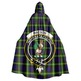 Watson Modern Tartan Crest Hooded Cloak