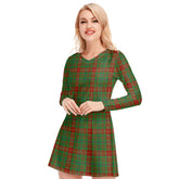 Fulton Tartan Plaid V-neck Long Sleeve Dress