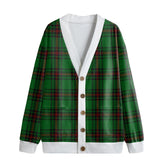 Fife District Tartan Plaid Knitted Fleece Cardigan
