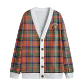 Stewart Royal Ancient Tartan Crest Knitted Fleece Cardigan