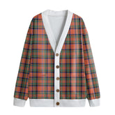 Stewart Royal Ancient Tartan Plaid Knitted Fleece Cardigan