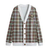Stewart Dress Ancient Tartan Crest Knitted Fleece Cardigan