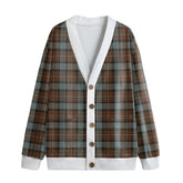 Fergusson Weathered Tartan Plaid Knitted Fleece Cardigan
