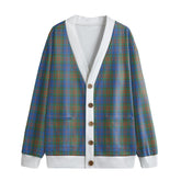 Stewart of Appin Hunting Ancient Tartan Plaid Knitted Fleece Cardigan