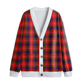 Fraser Modern Tartan Plaid Knitted Fleece Cardigan