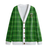 Galloway District Tartan Crest Knitted Fleece Cardigan